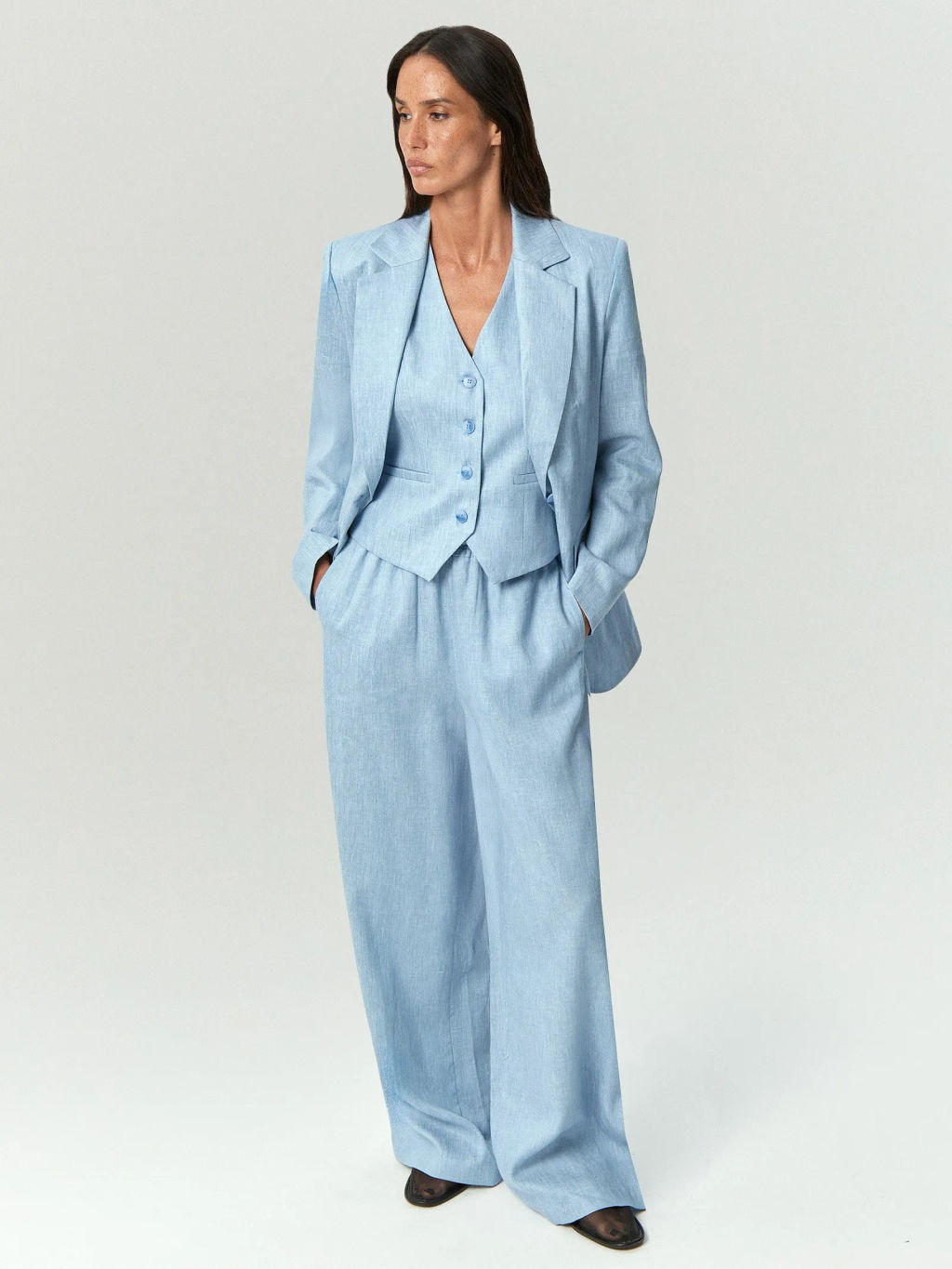 Брюки на резинке изо льна, D355/normandie - Emka фото 2