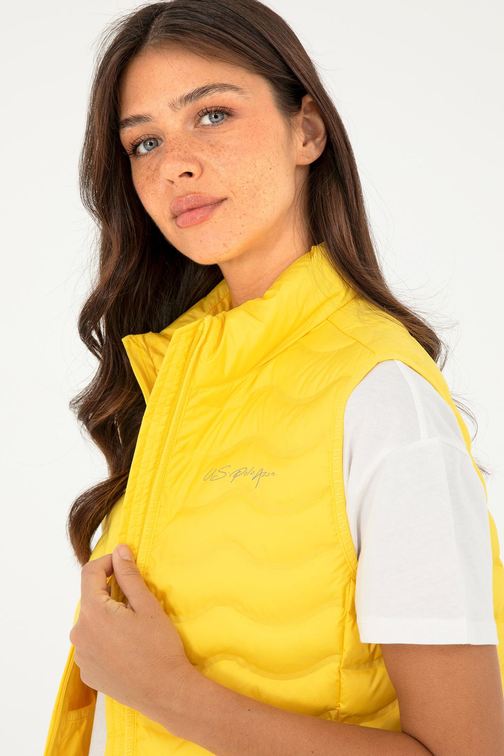Женский желтый жилет - U.s. polo assn фото 2