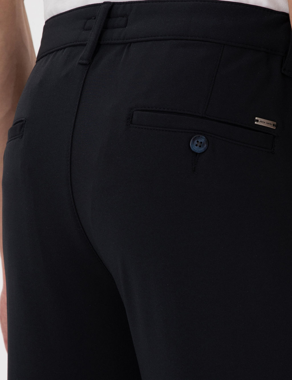 Lacivert Slim Esnek Jogger Fit Kanvas Pantolon