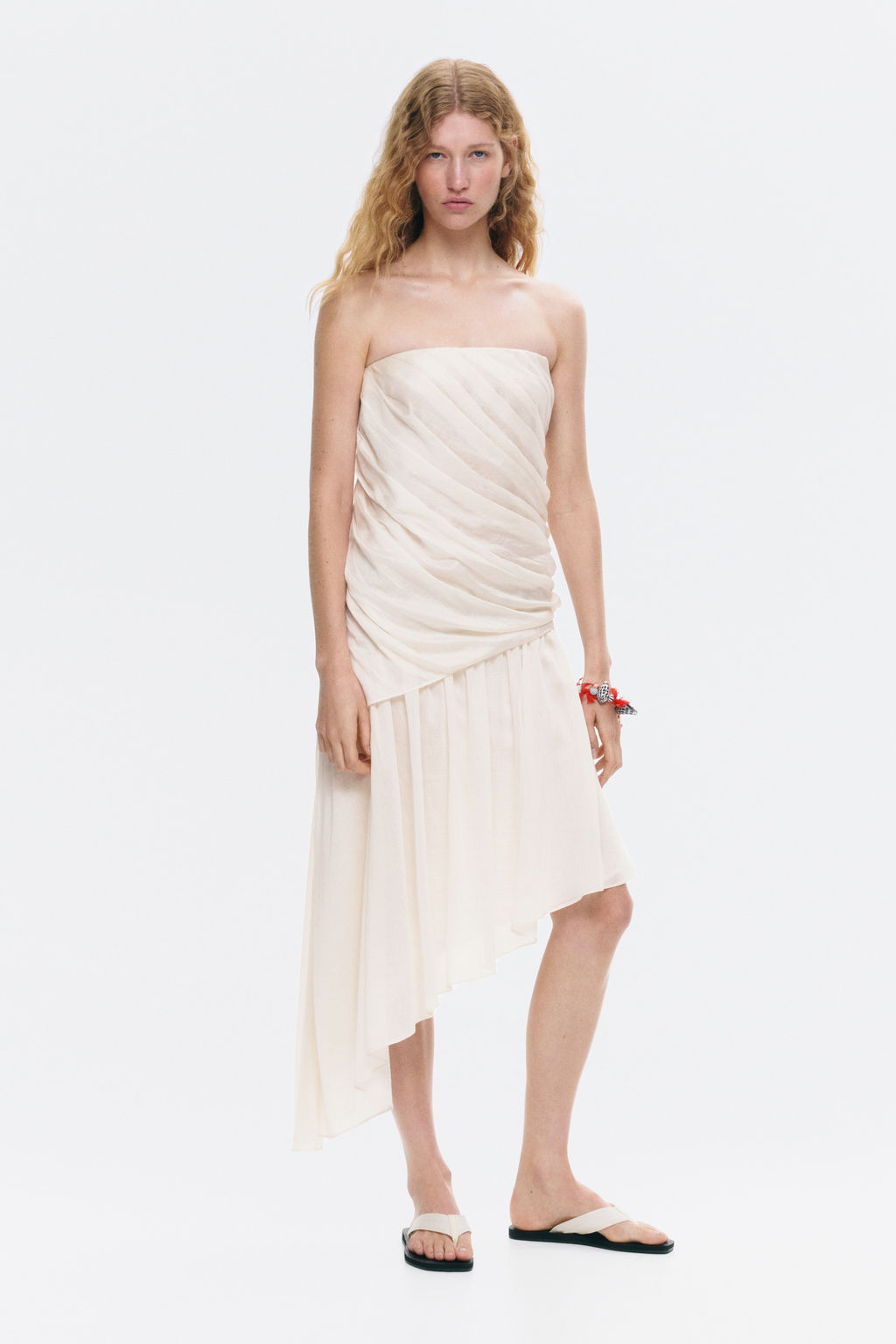 Vestido bandeau drapeado - H&m фото 2