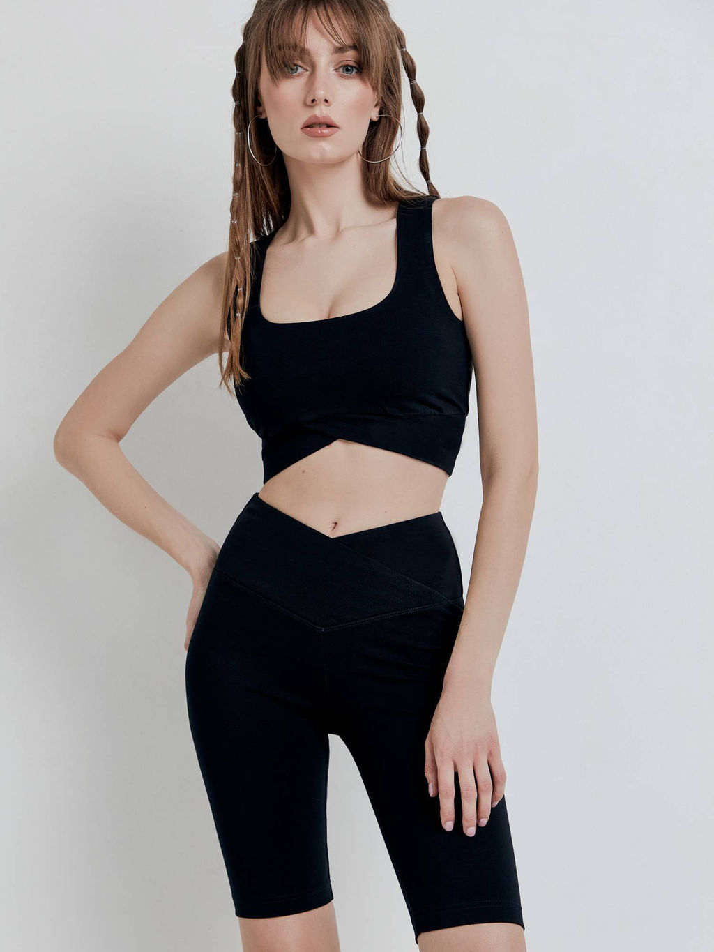 CONTE Моделирующие велосипедки из хлопка с фигурным поясом LS 1728 black black