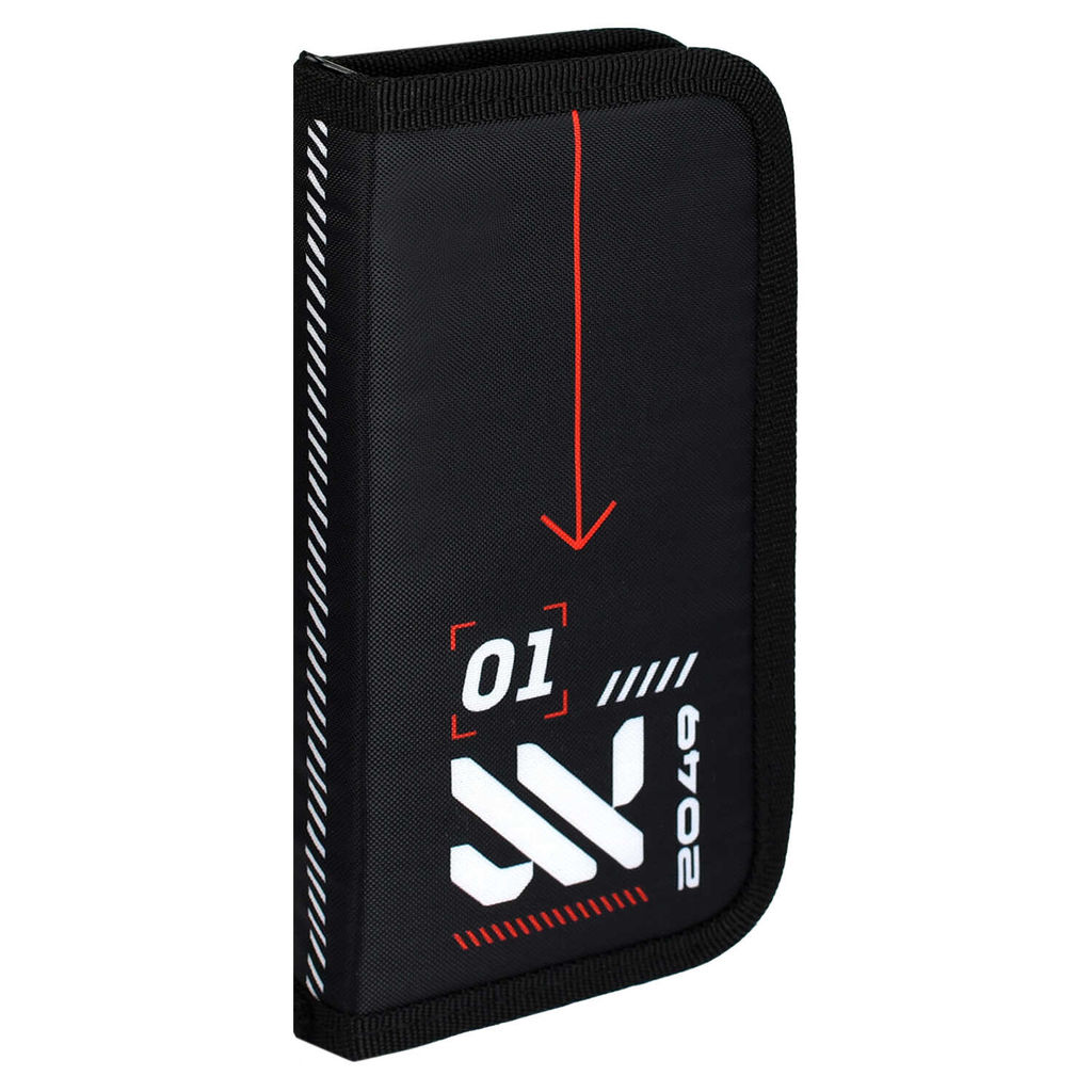 Пенал школьный Феникс+, арт.68890/ 24 ТЕХНО (без наполнения, 10x20x2,5 см, полиэстер, молния, сублимационная печать, ПЭТ-пакет).