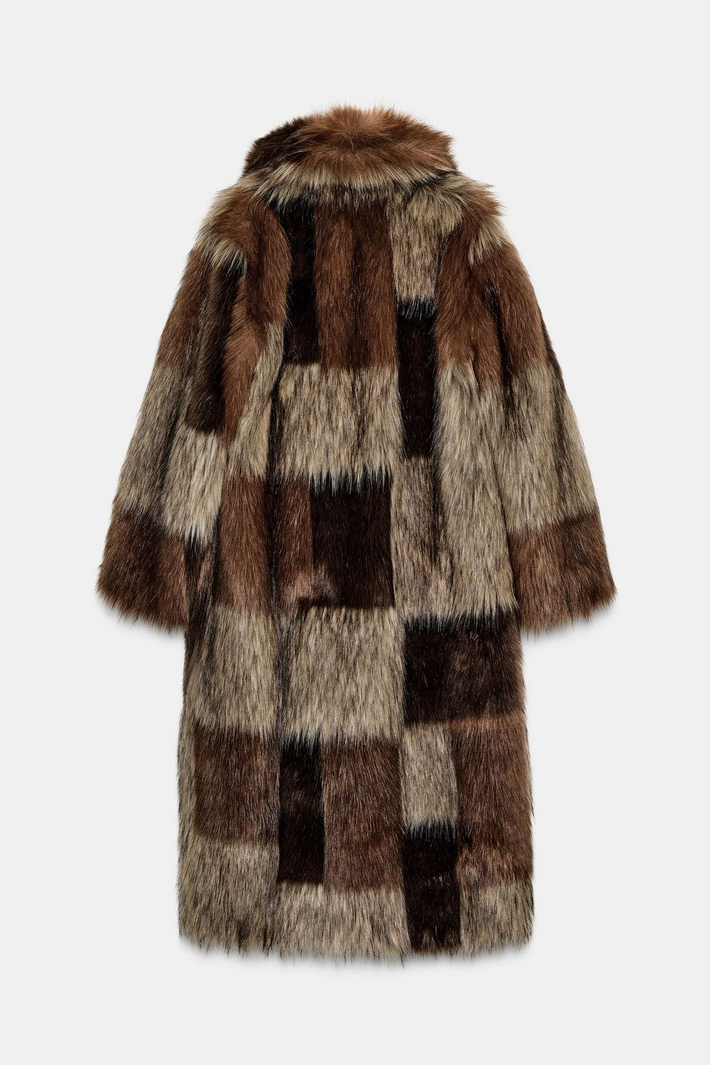 PATCHWORK FAUX FUR COAT ZW COLLECTION LIMITED EDITION - Zara фото 8