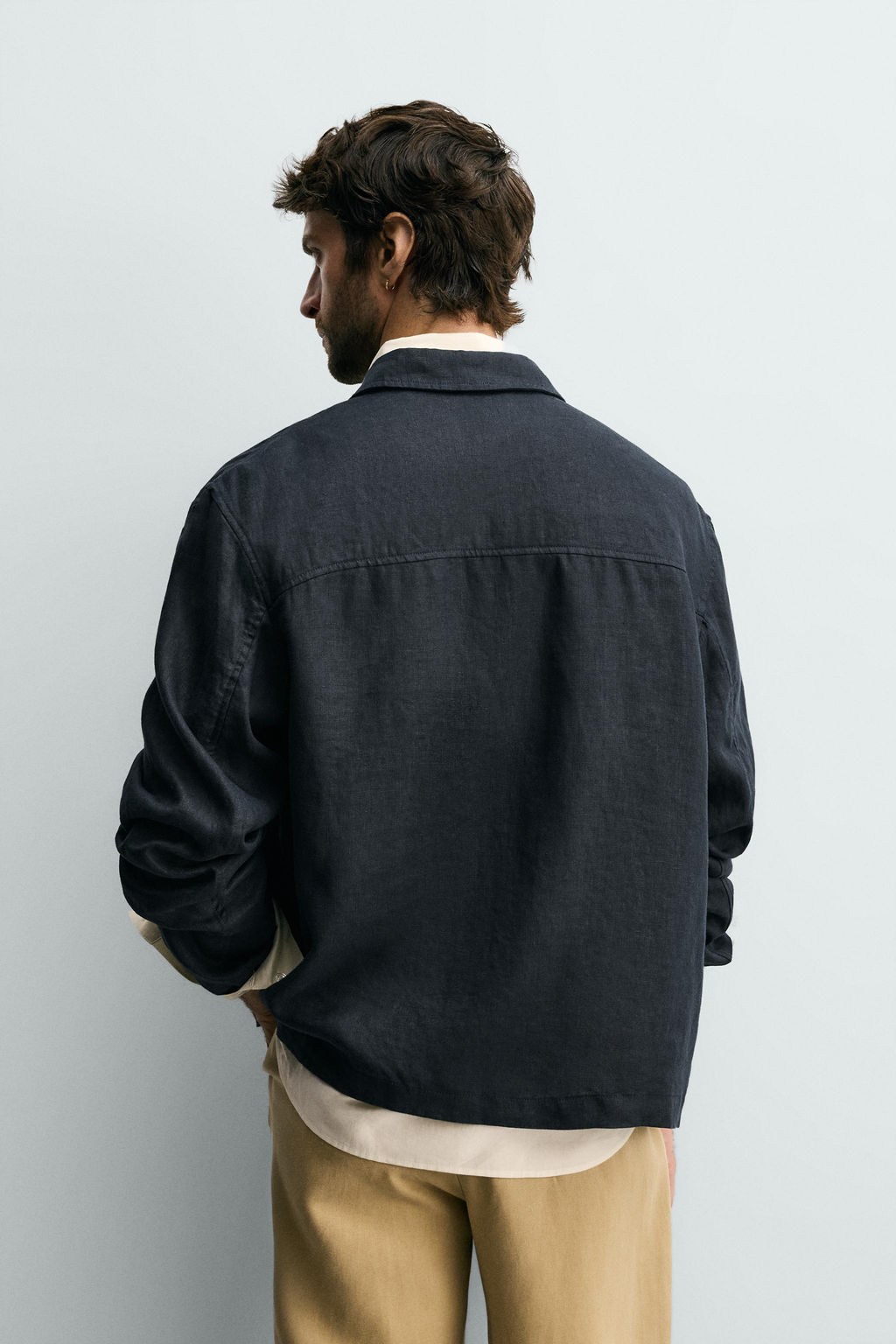 POLO PUNTO REGULAR FIT 100% LINO / Marino oscuro - Zara фото 19