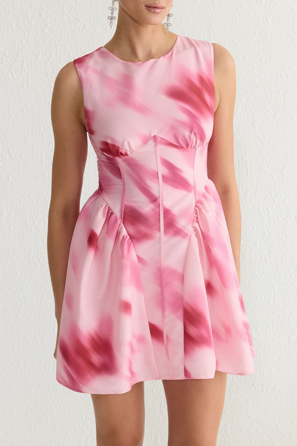 TRENDYOLMILLA Cok Renkli A-Kesim Poplin Dokuma Mini Elbise TPRSS25EL00108 фото 9