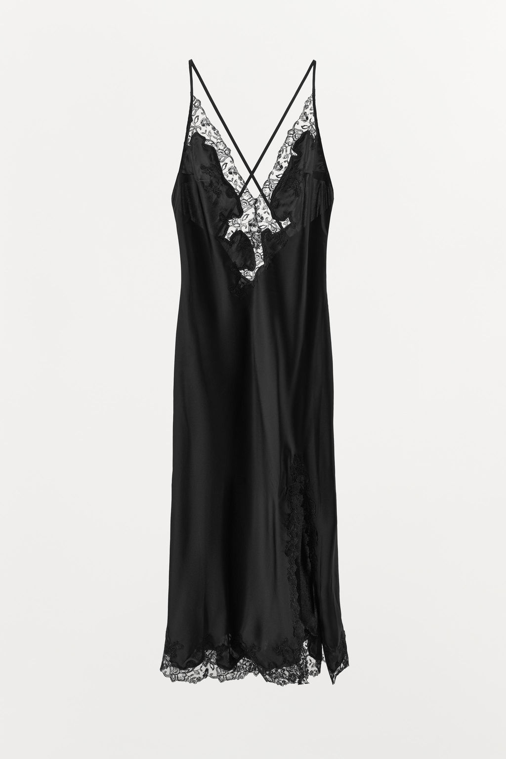 EMBROIDERED LACE SATIN DRESS - Zara фото 7