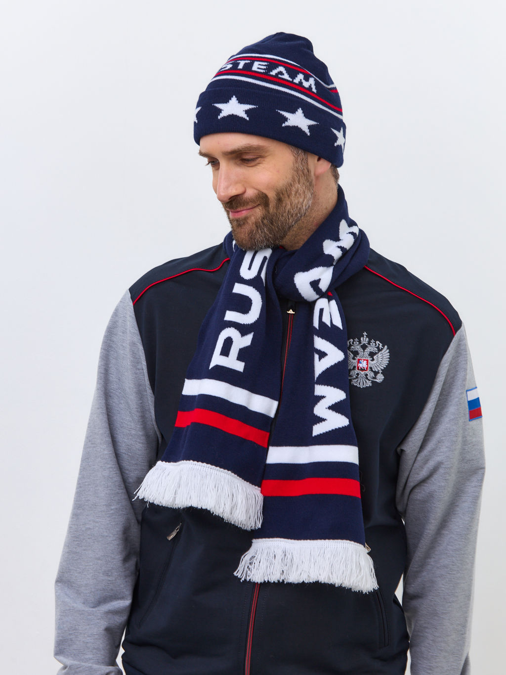 Шапка мужская RUSSIA 70M-RT-1834/1 - Addic фото 4