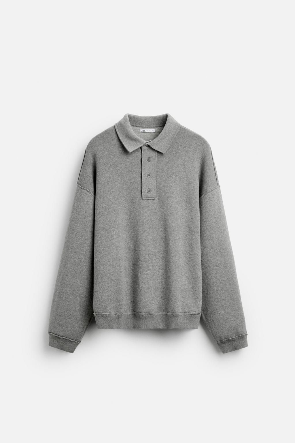 IRREGULAR STITCH KNIT POLO SHIRT - Zara фото 7