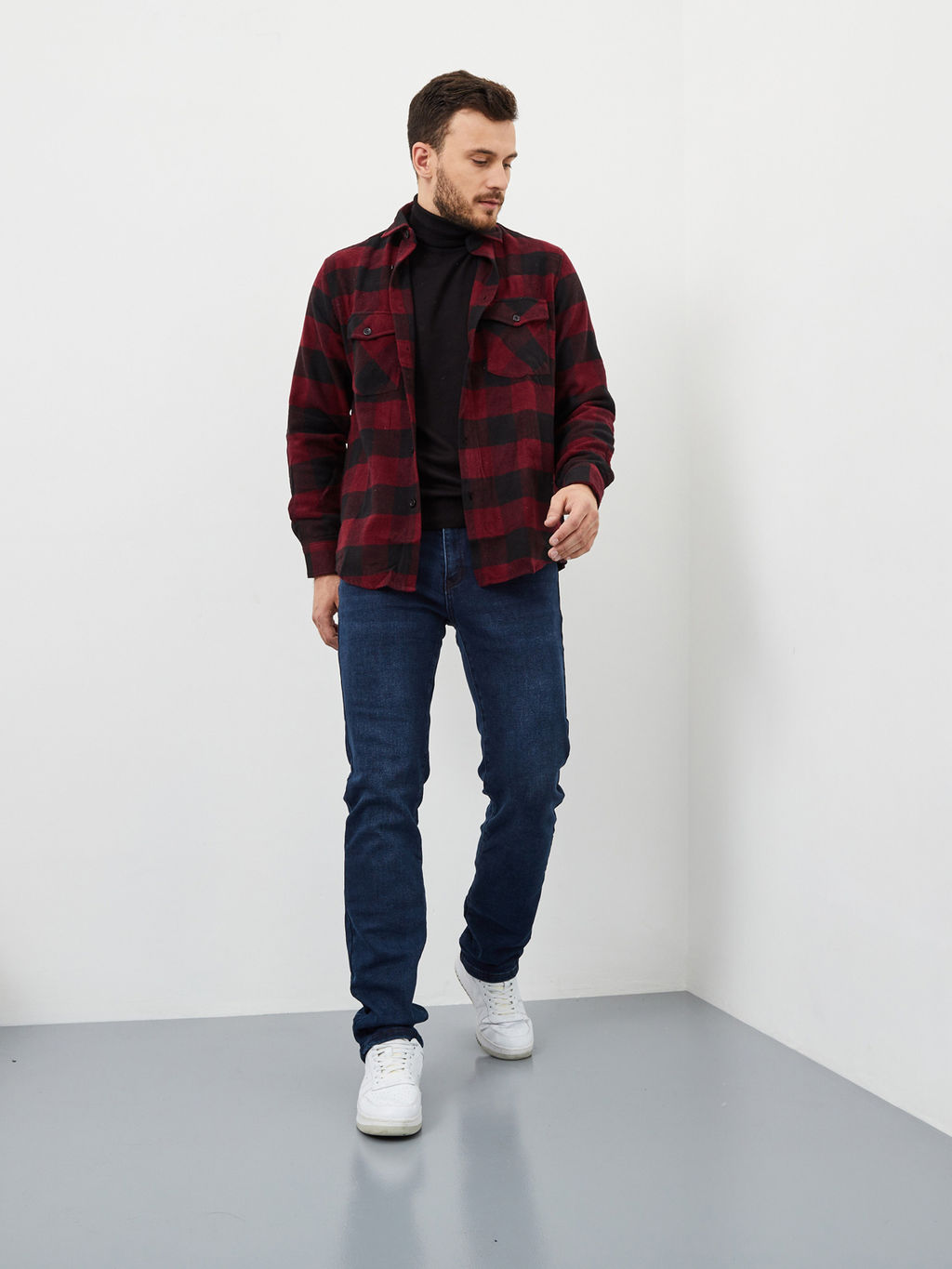 Утепленные мужские джинсы прямого кроя с начесом - Mossmore фото 11