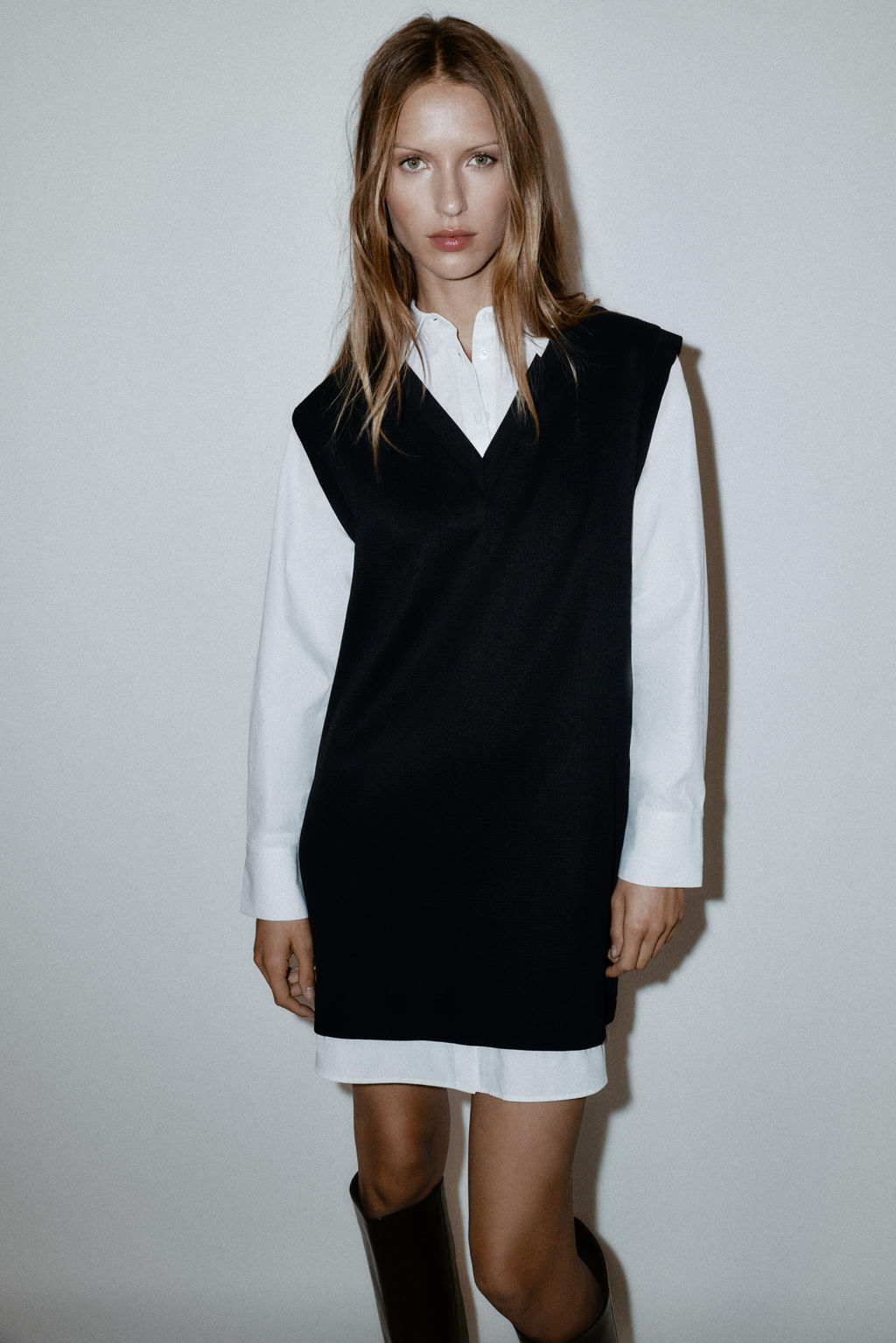 POPLIN COMBINED MINI DRESS - Zara фото 9