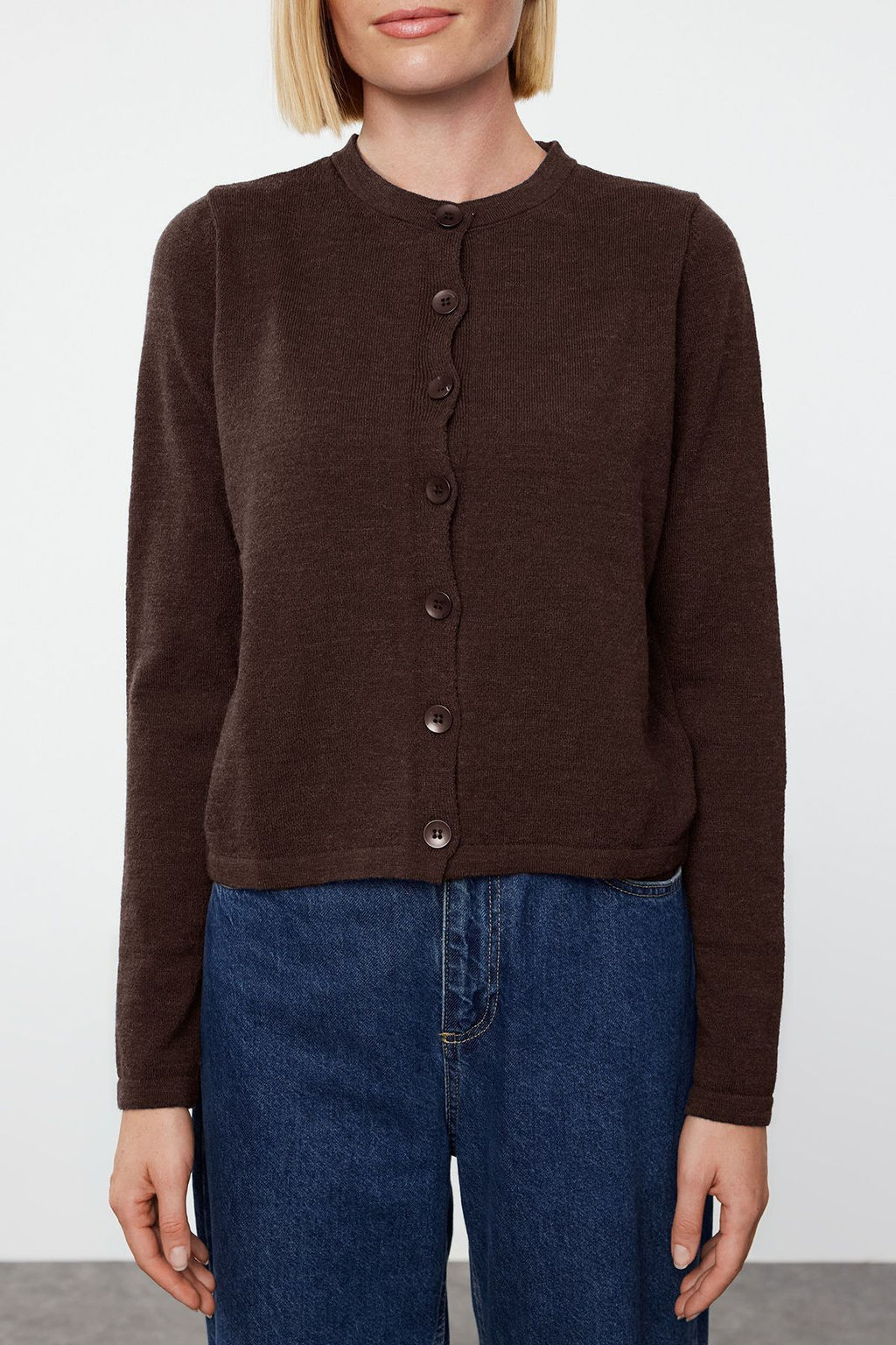 TRENDYOLMILLA Bordo Yunlu Ceket Gorunumlu Triko H?rka TWOAW25HI00049 фото 3