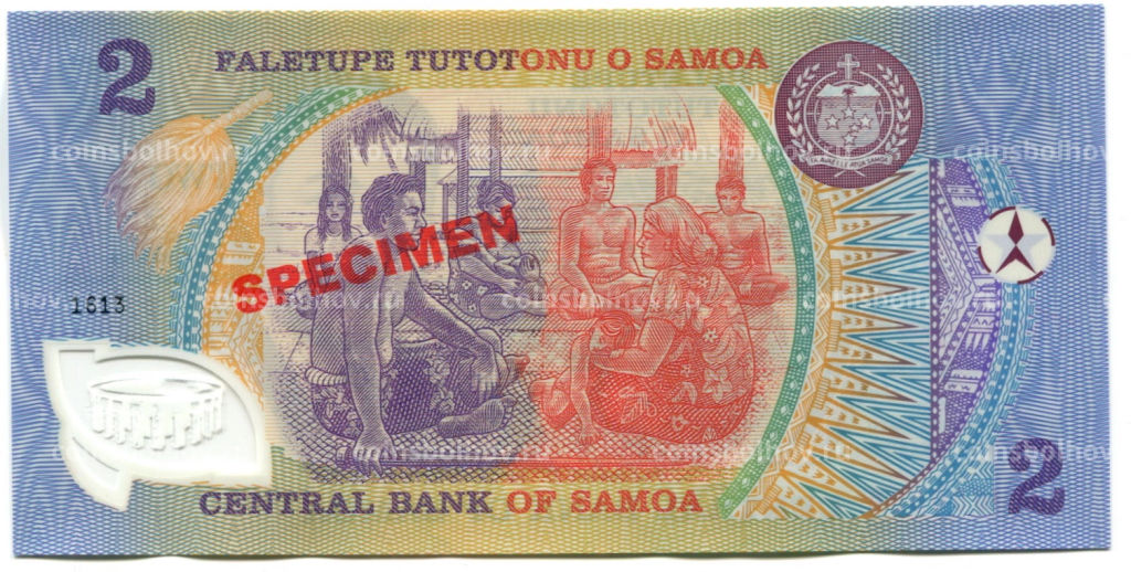 2 тала 1990 года Самоа Образец