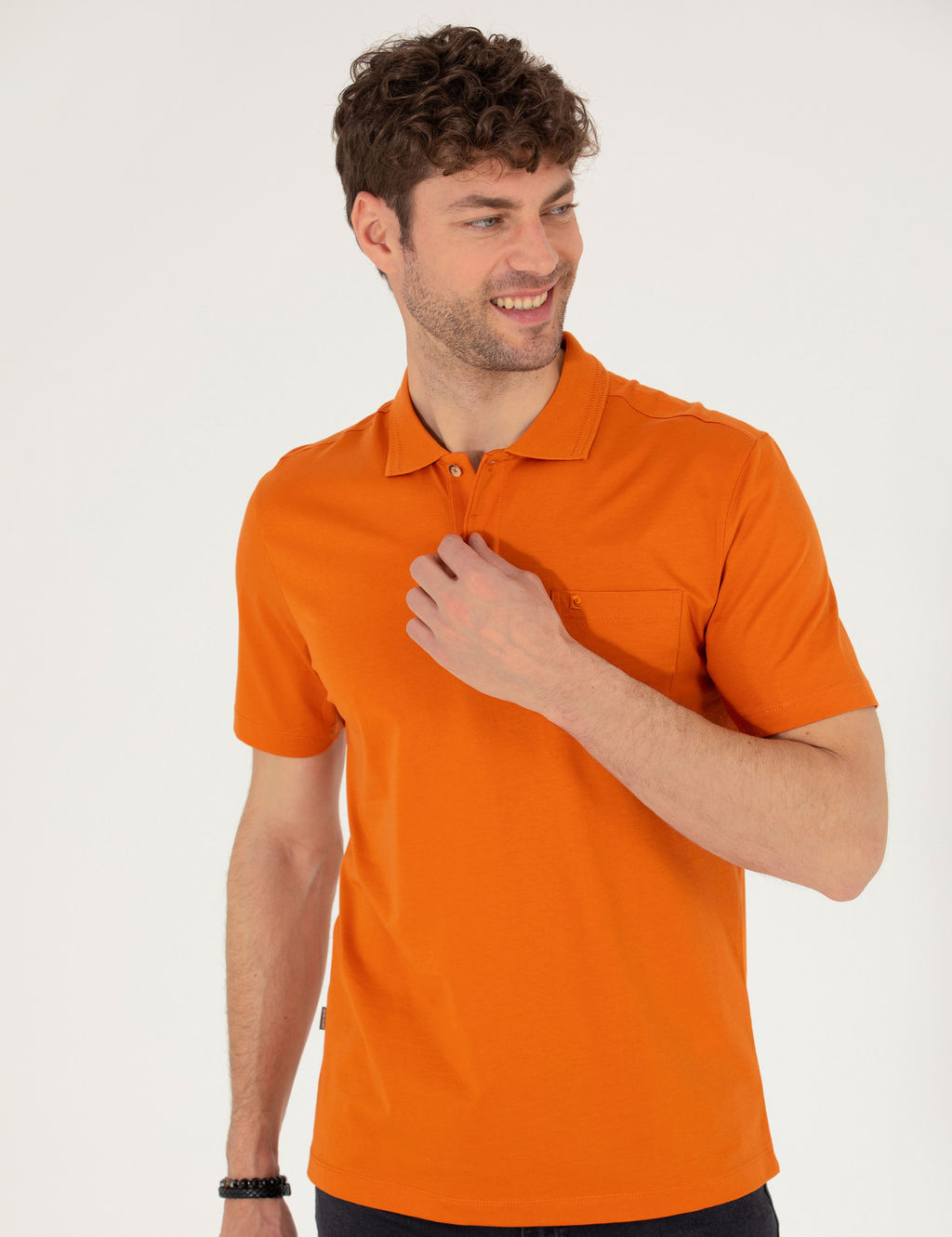 Kahverengi Regular Fit Polo Yaka Merserize Ti__rt