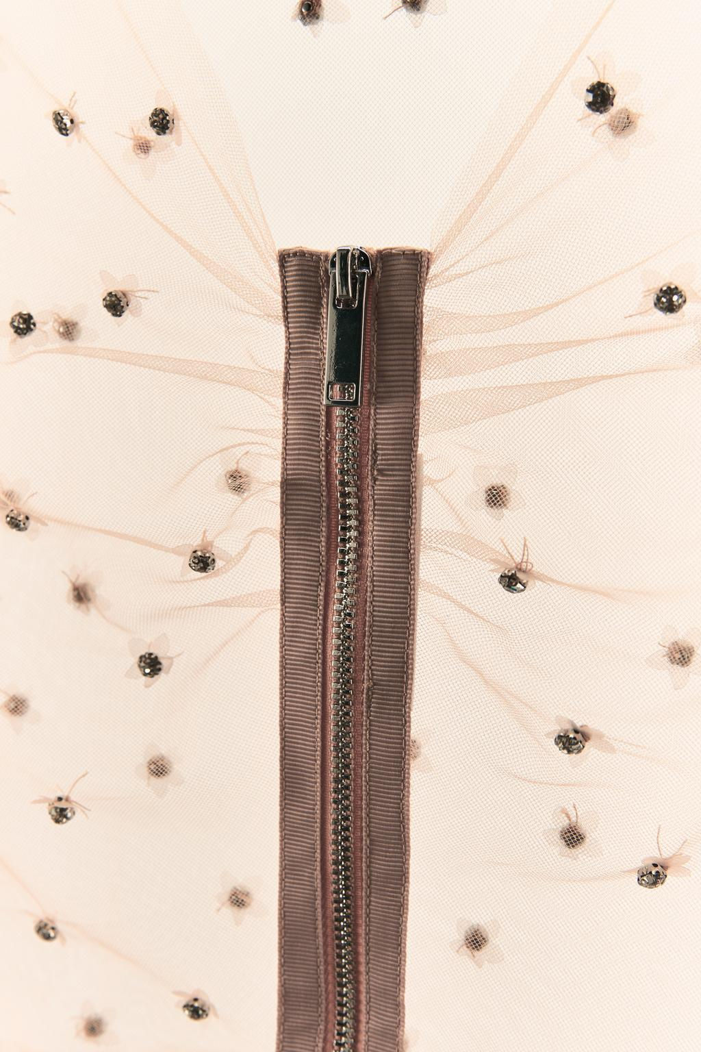 TULLE TOP WITH RHINESTONES - Zara фото 7