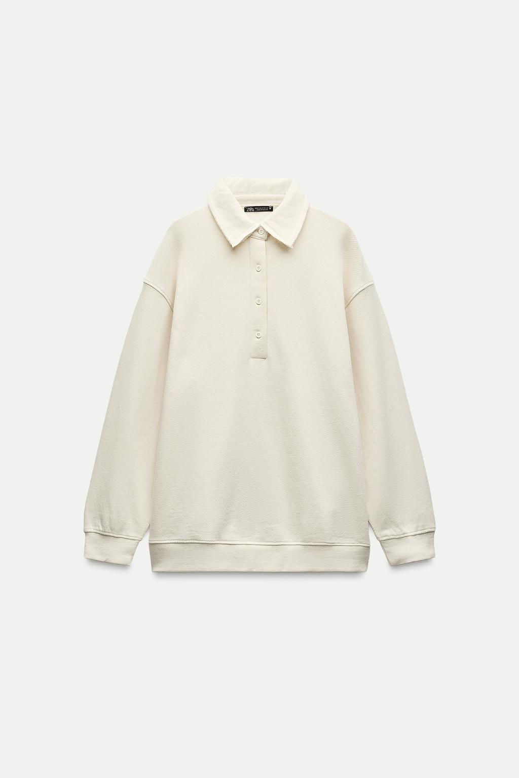 RUSTIC POLO SWEATSHIRT - Zara фото 4