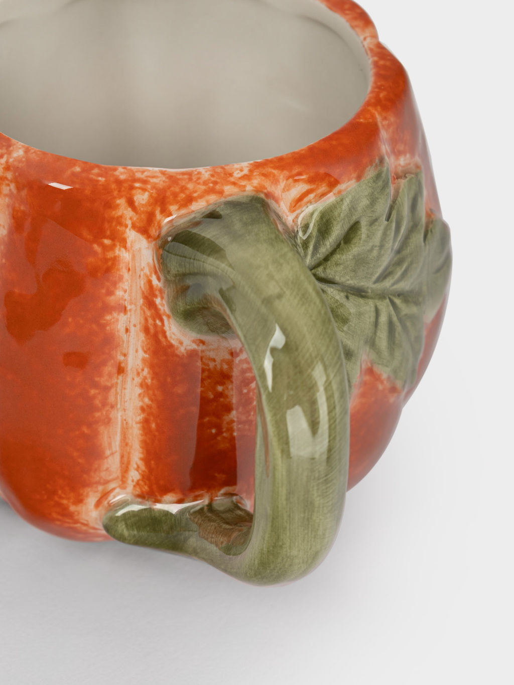 Кружка, 440 мл, керамика D, оранжево-зеленая, Тыква с листом, Bright pumpkin - Anna lafarg фото 7