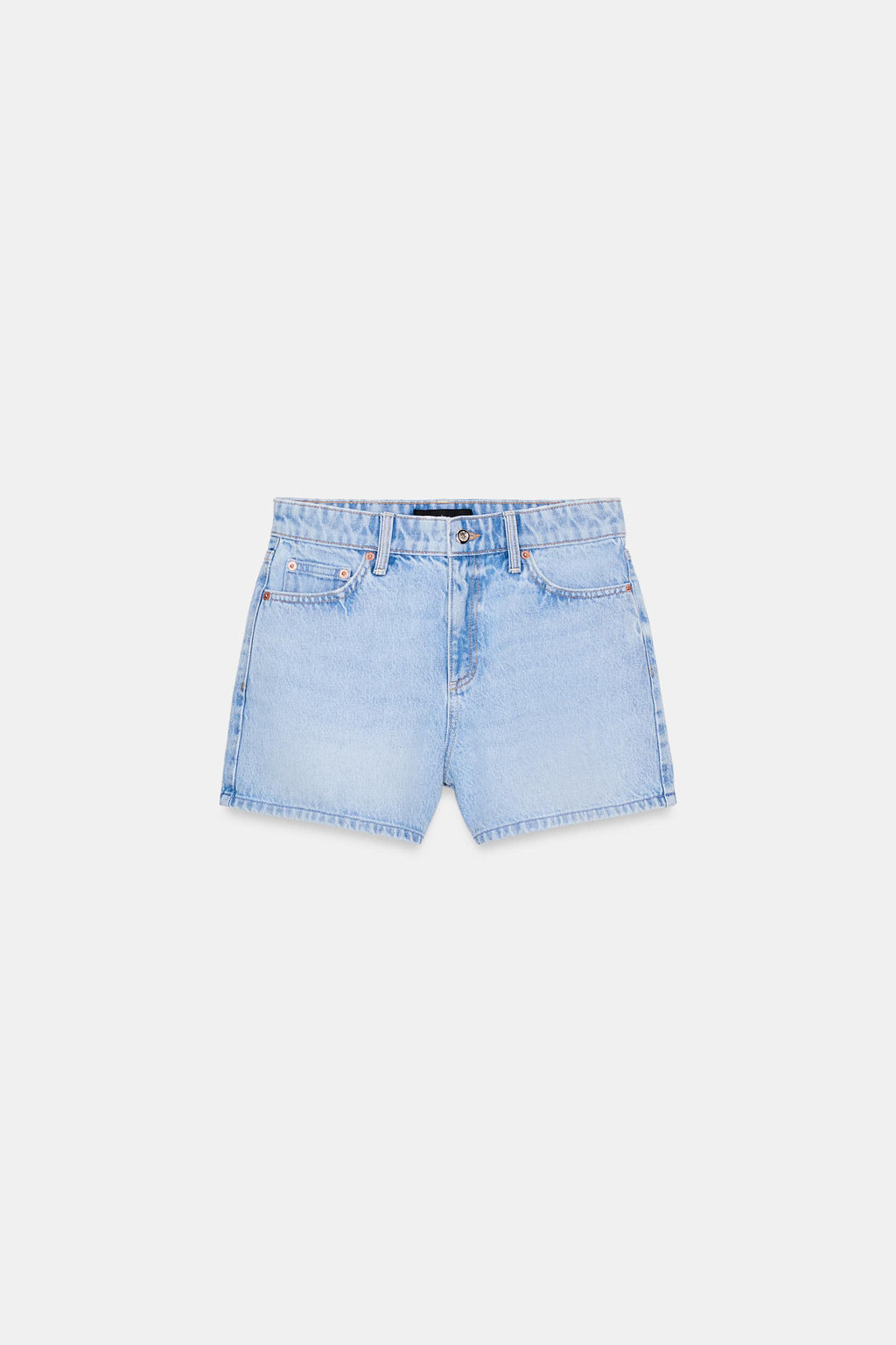 SHORTS Z1975 MOM FIT TIRO MEDIO / Azul claro - Zara фото 6