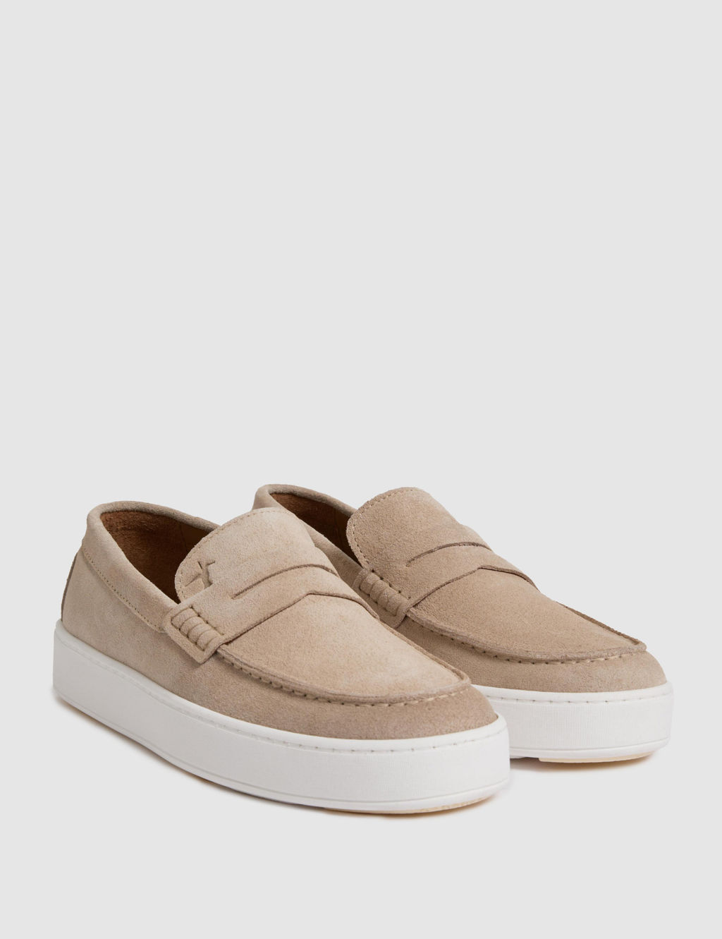 Bej %100 Deri S_et Loafer Ayakkab_