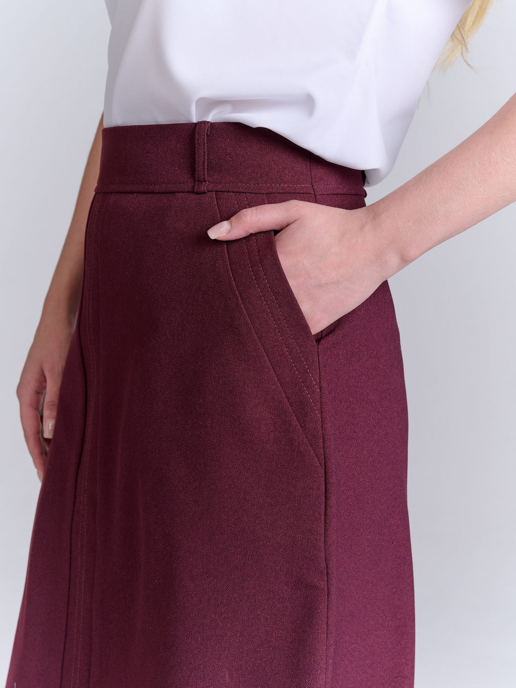 Юбка из костюмной ткани с добавлением шерсти