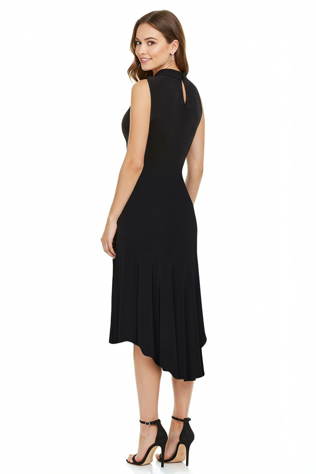 Siyah Etek Ucu F?rf?r Detayl? Orme S?k Abiye Gece Mezuniyet Elbisesi TPRSS25EL00005