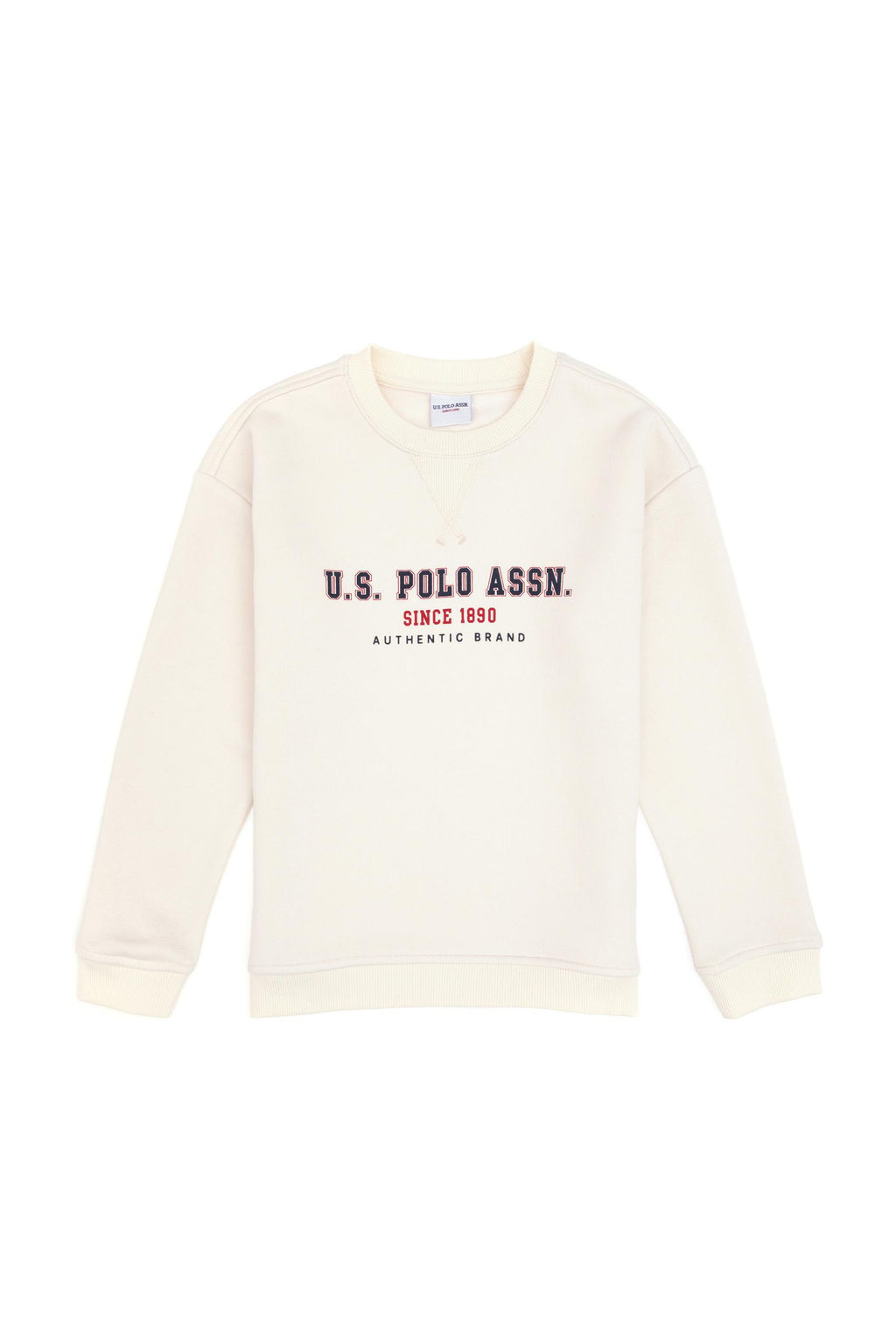 Erkek _ocuk Beyaz Bisiklet Yaka Sweatshirt - U.s. polo assn фото 2