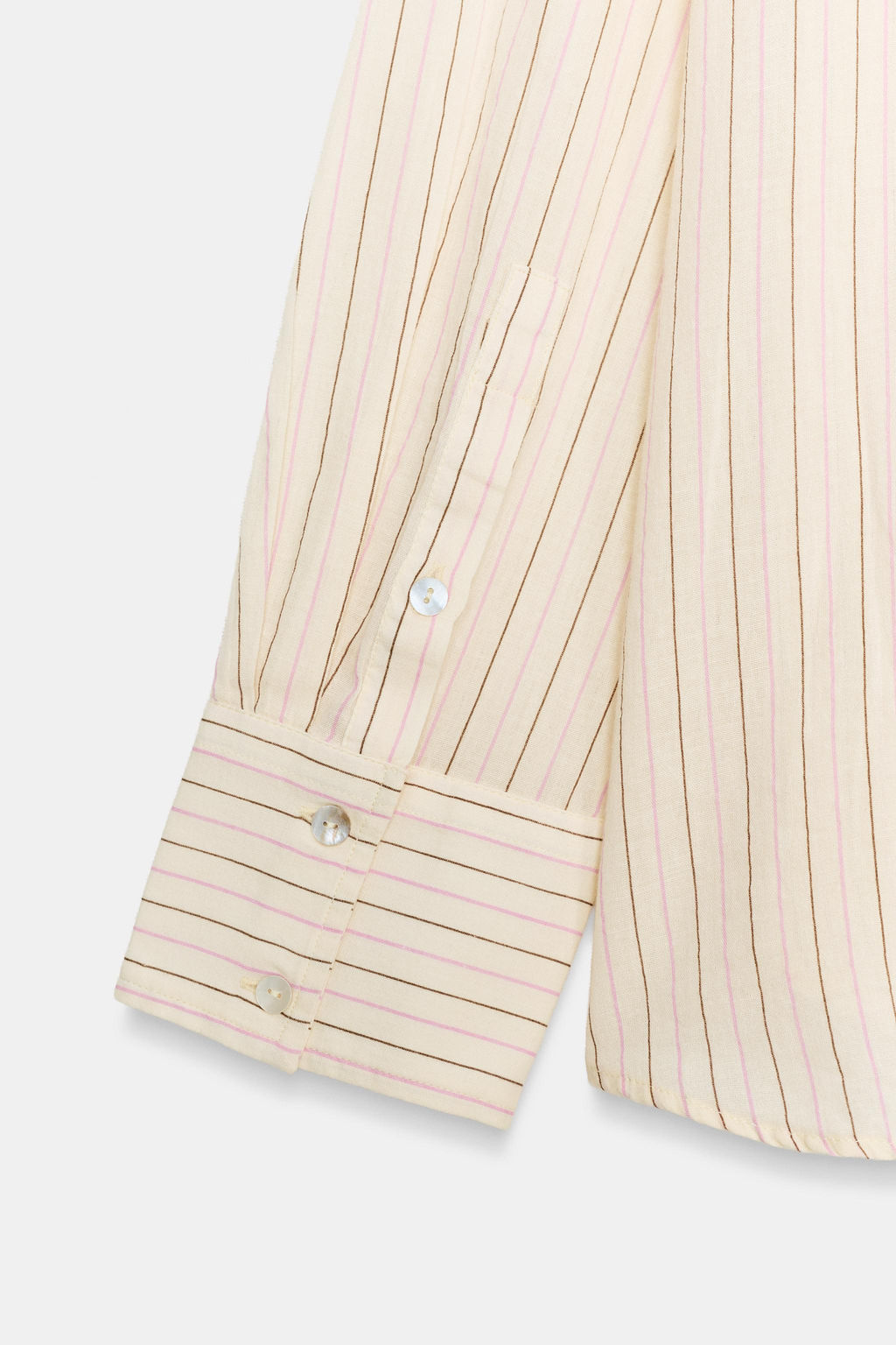 CAMISA GASA OVERSIZE BOLSILLO / Amarillo pastel - Zara фото 6