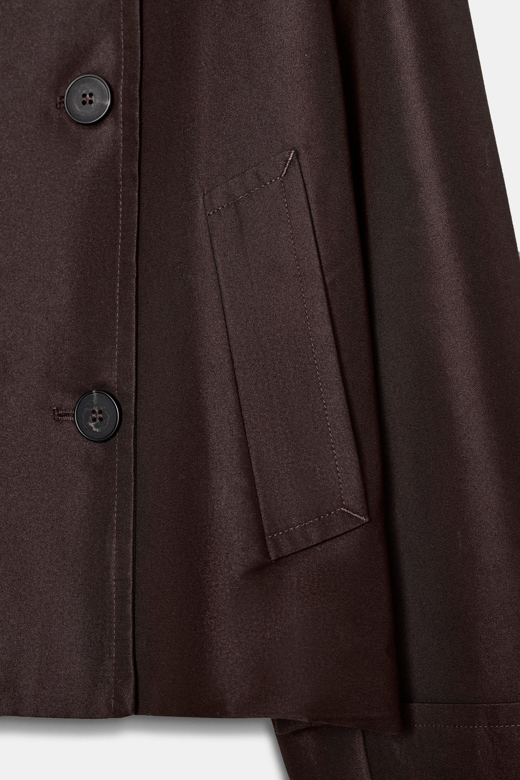 TRENCH CORTA CRUZADA / Marr?n - Zara фото 9