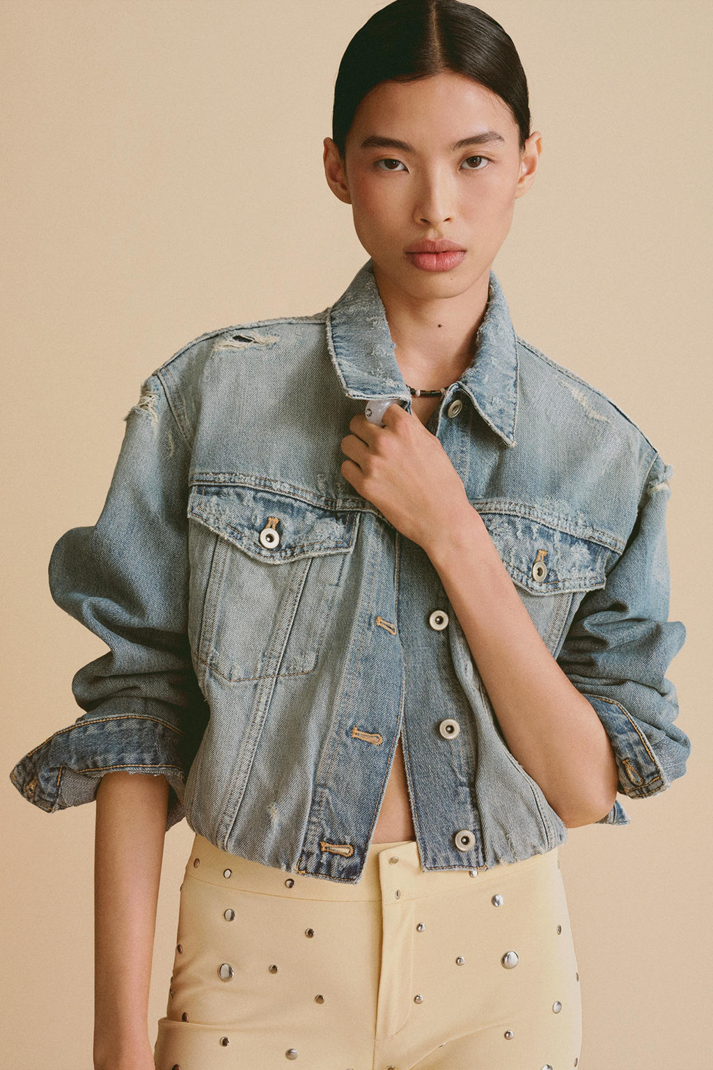 CAZADORA DENIM TRF ROTOS / Azul - Zara фото 13