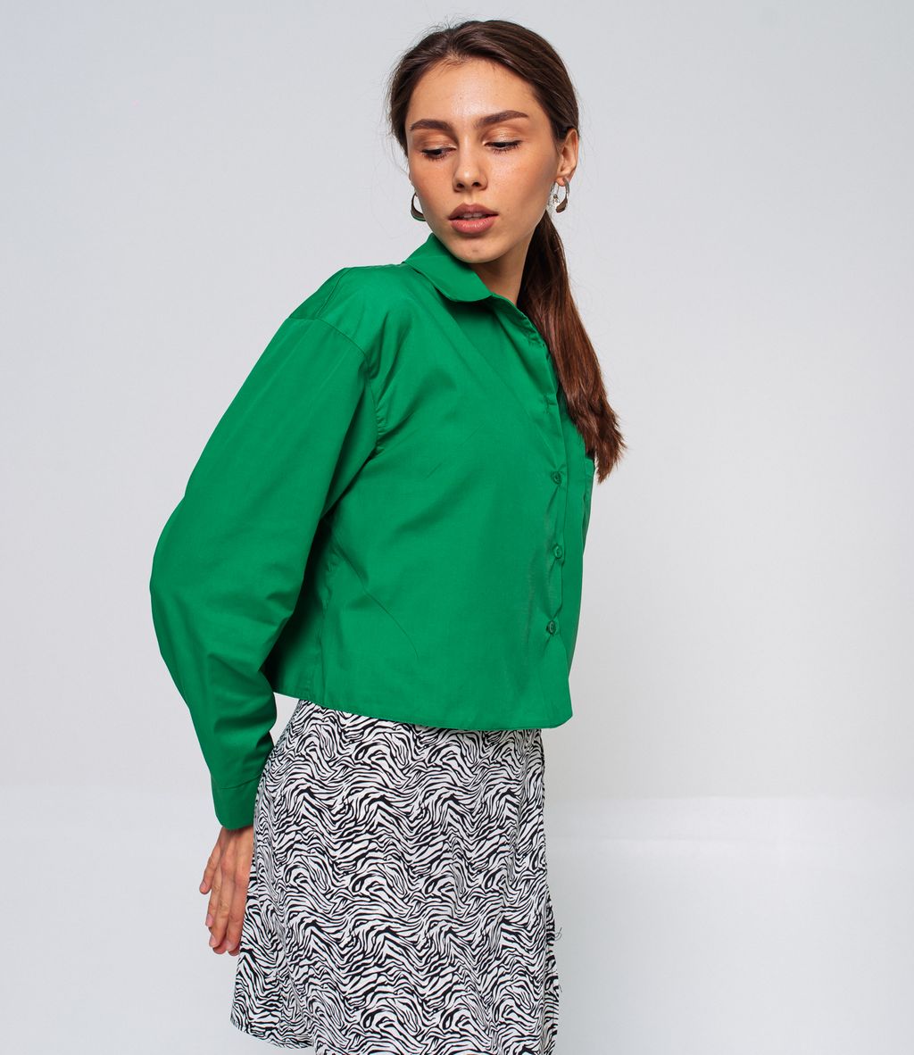 Рубашка #ОБШ1548, зелёный
