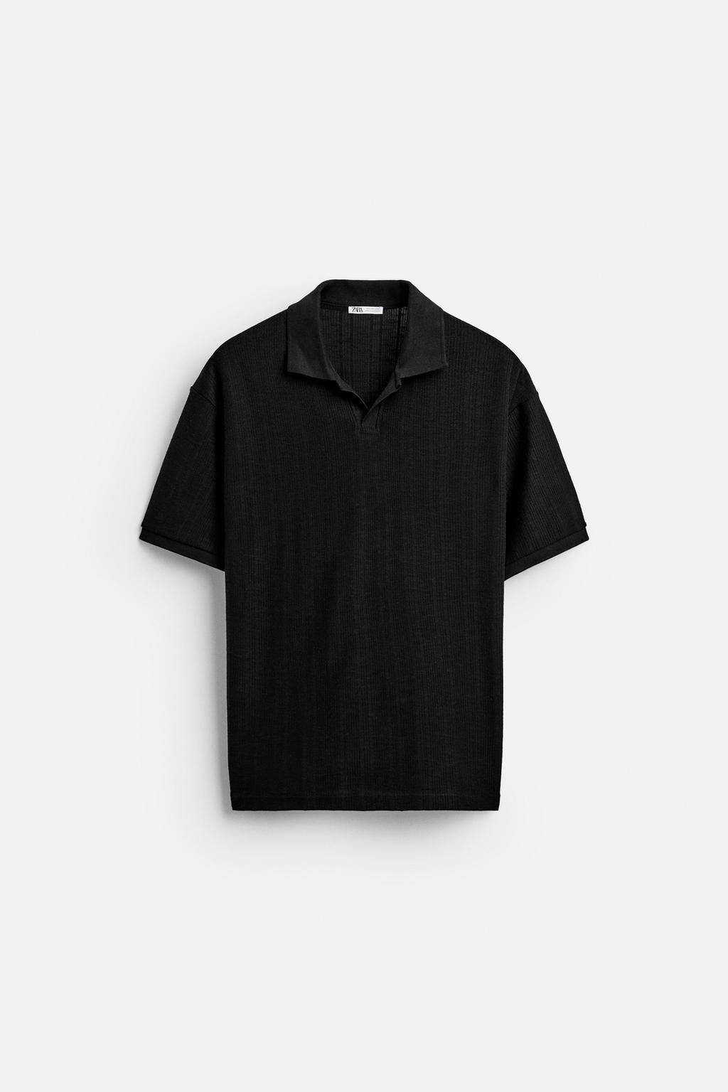 VERTICAL TEXTURED POLO SHIRT - Zara фото 31