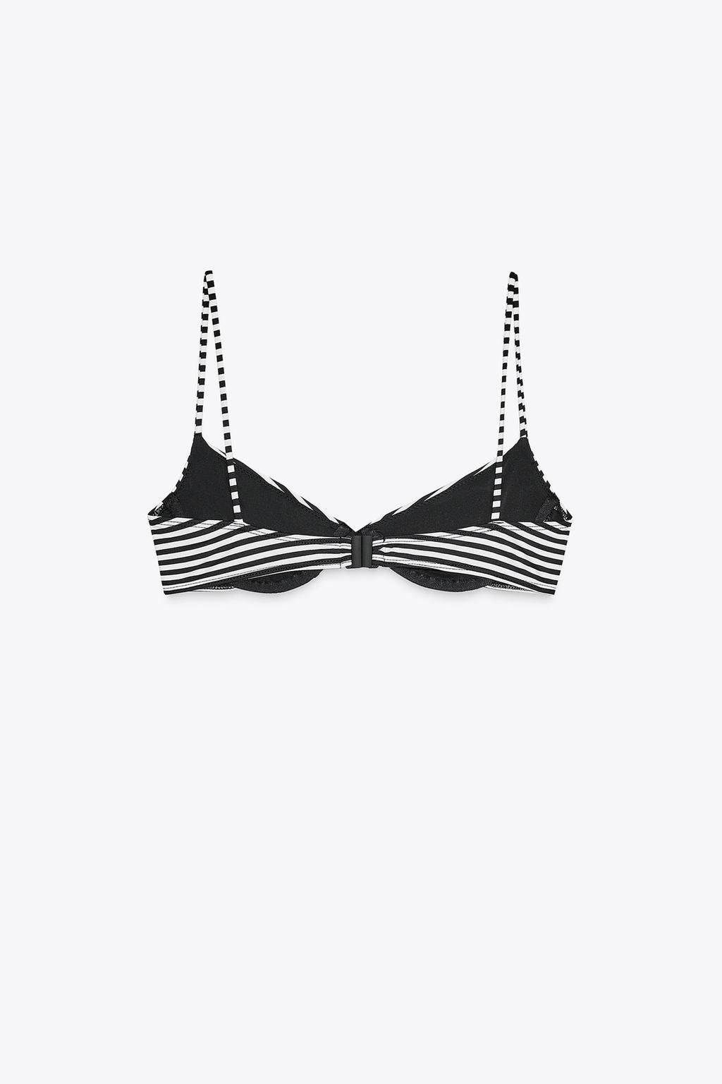 STRIPED UNDERWIRED BIKINI TOP - Zara фото 8