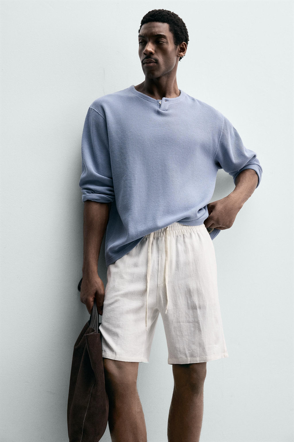 BERMUDA RELAXED FIT VISCOSA - LINO / Blanco - Zara фото 6