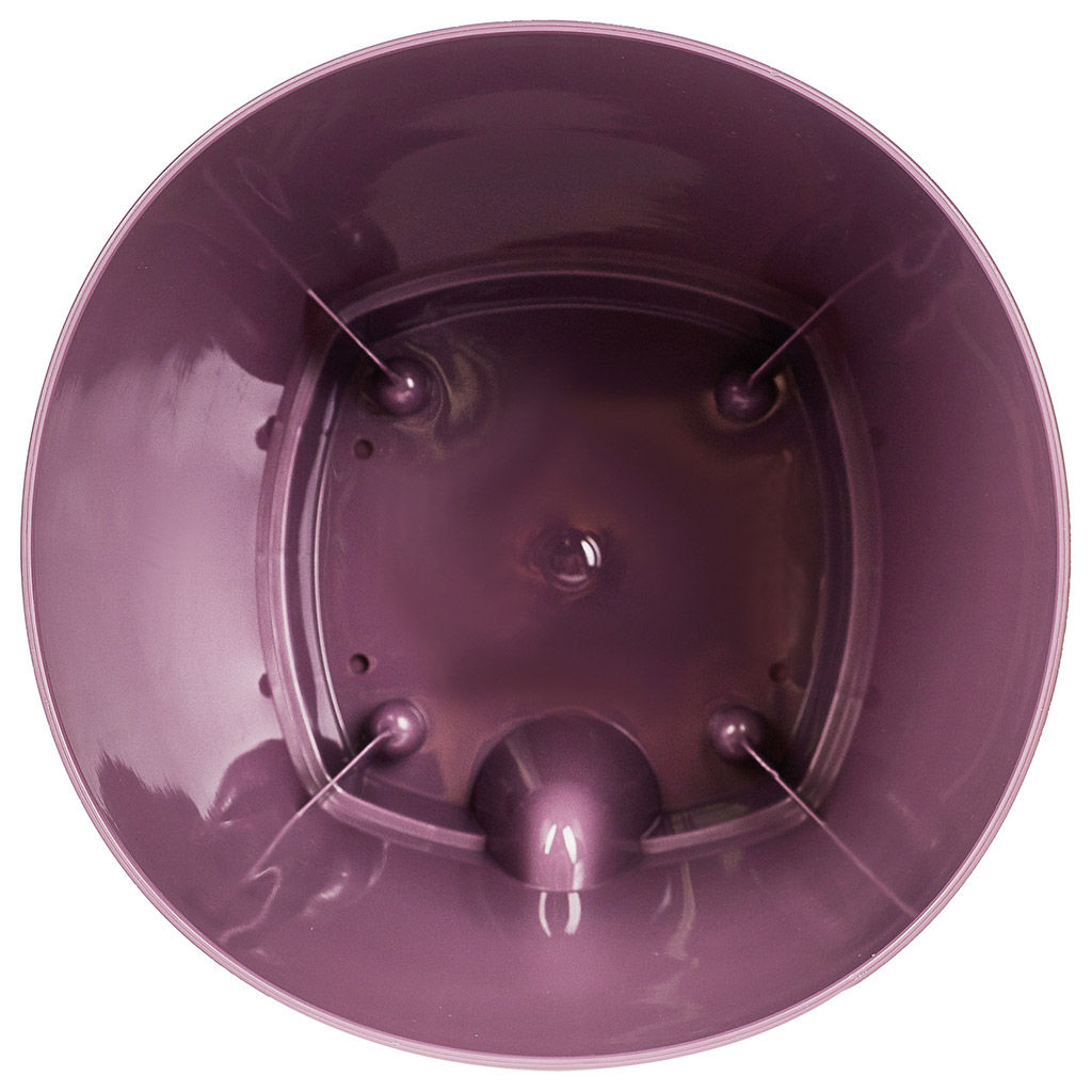 Ingreen Горшок для цветов пластмассовый Amsterdam 2,5л, д17см, h16см, с прикорневым поливом, морозная слива (Россия) - Домашняя мода фото 3