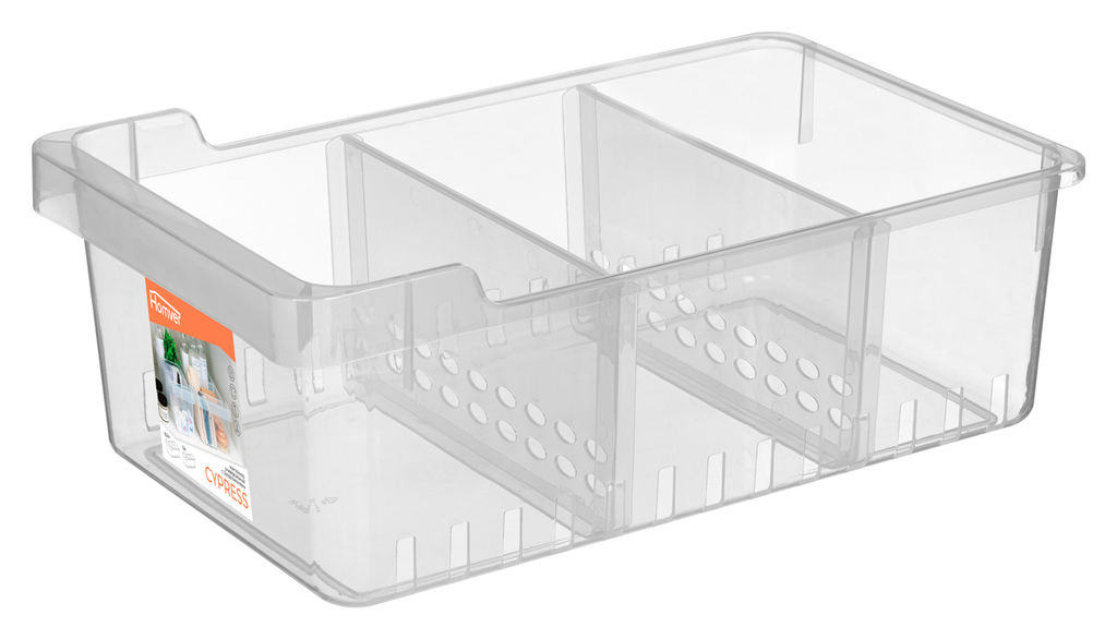 Контейнер для хранения с разделителями "Cypress" 8,2л, 225х380х140мм (бесцветный) 221332001/00