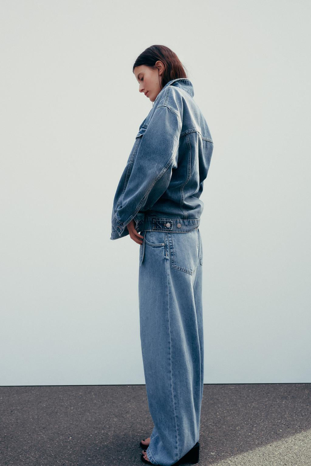 TRF HIGH-WAIST PAPERBAG BELTED JEANS - Zara фото 10
