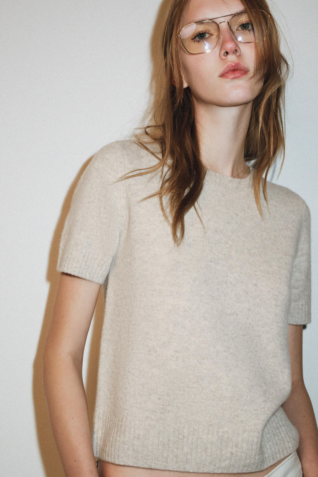 100% WOOL SHORT SLEEVE JUMPER - Zara фото 9