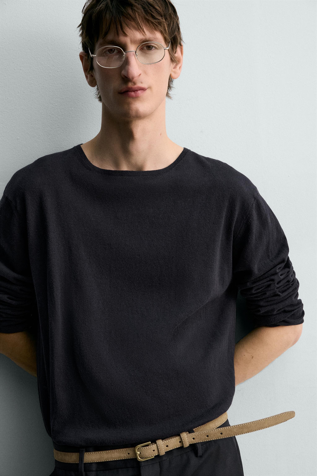 JERSEY LIGERO ALGOD?N - LINO LIMITED EDITION / Marino - Zara фото 5