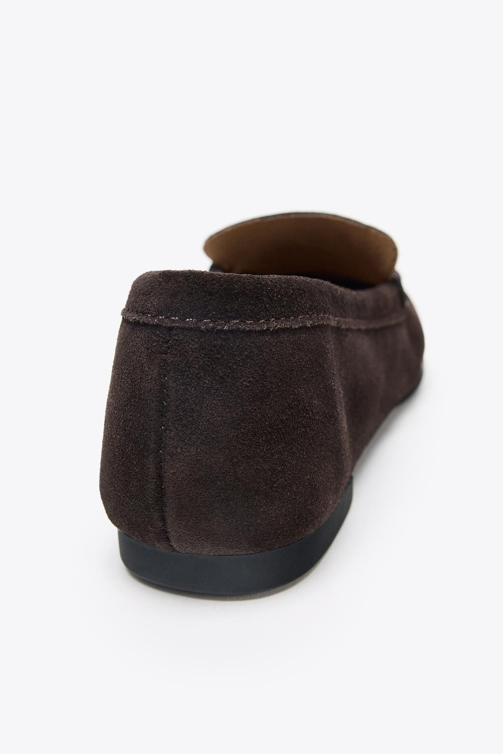 SPLIT SUEDE LOAFERS - Zara фото 8