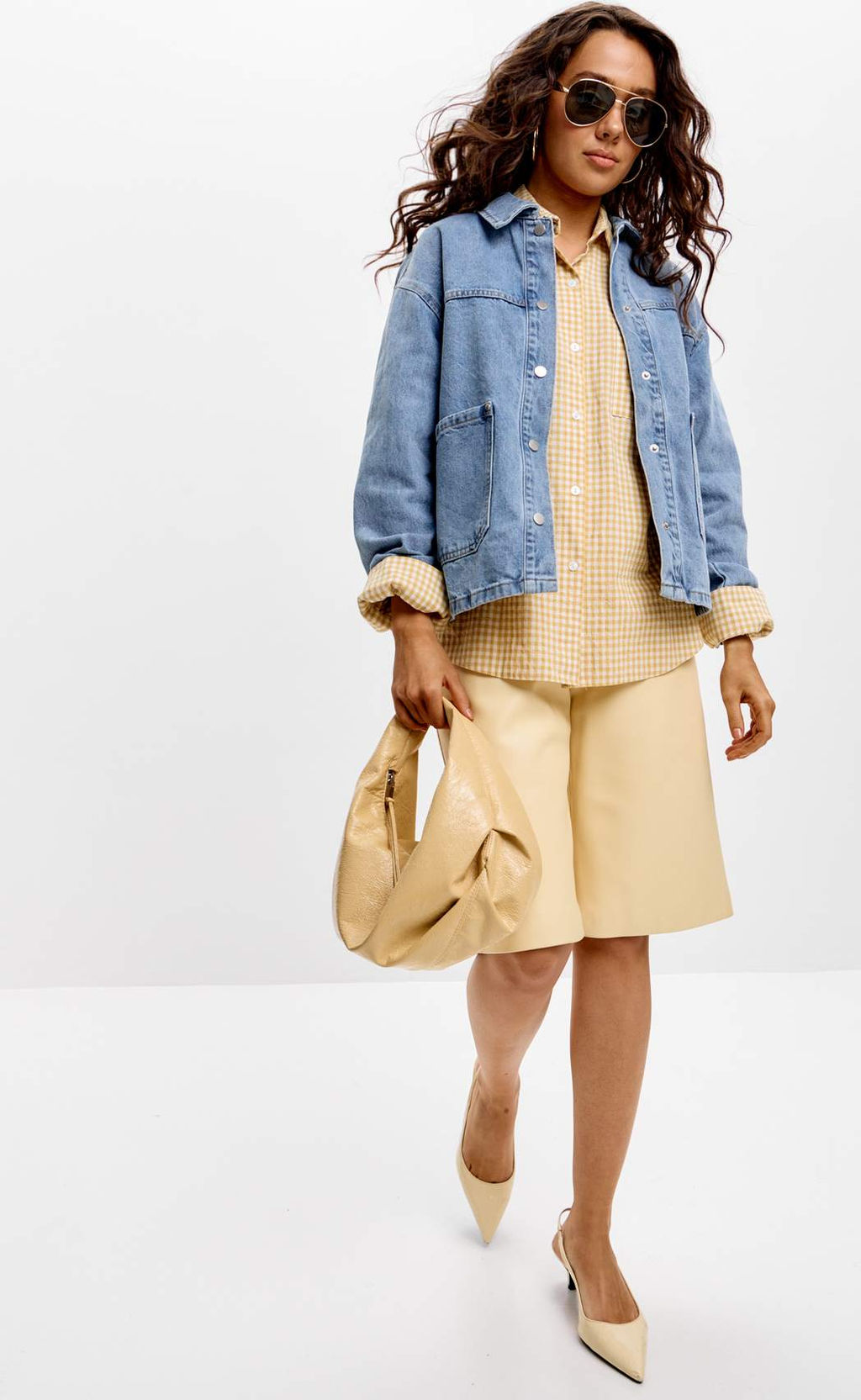 Куртка джинс F612-1259 middle blue - Fine joyce фото 8