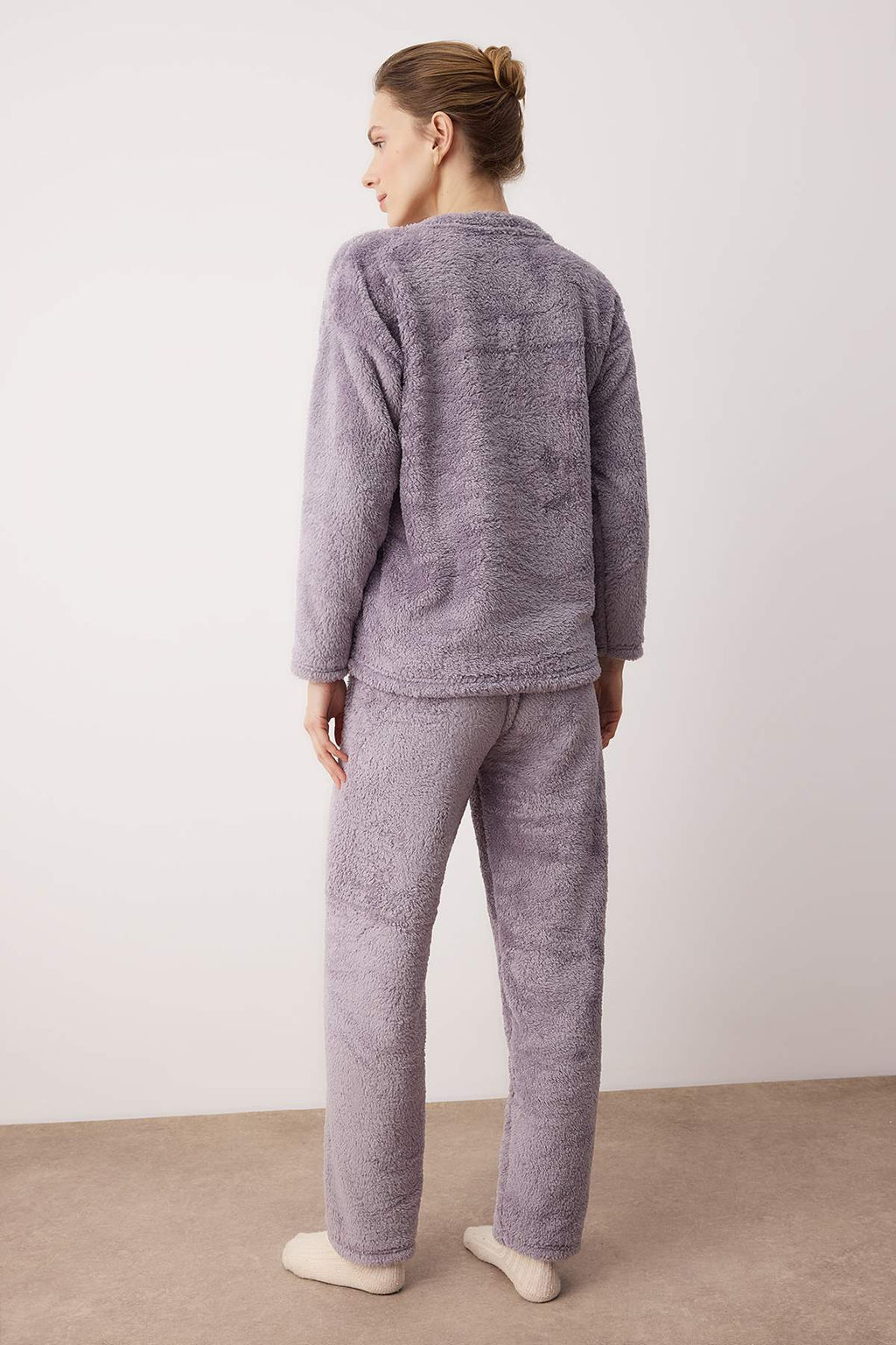 Gri Animal Patchli Wellsoft Orme Pijama Tak?m? THMAW26PT00231 - Trendyolmilla фото 4