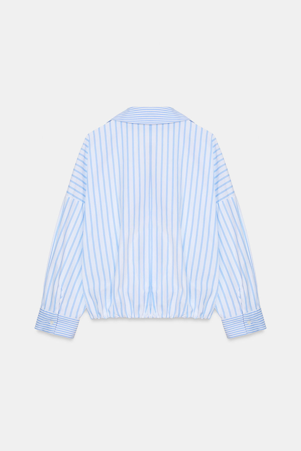 STRIPED PATCHWORK POPLIN SHIRT - Zara фото 15