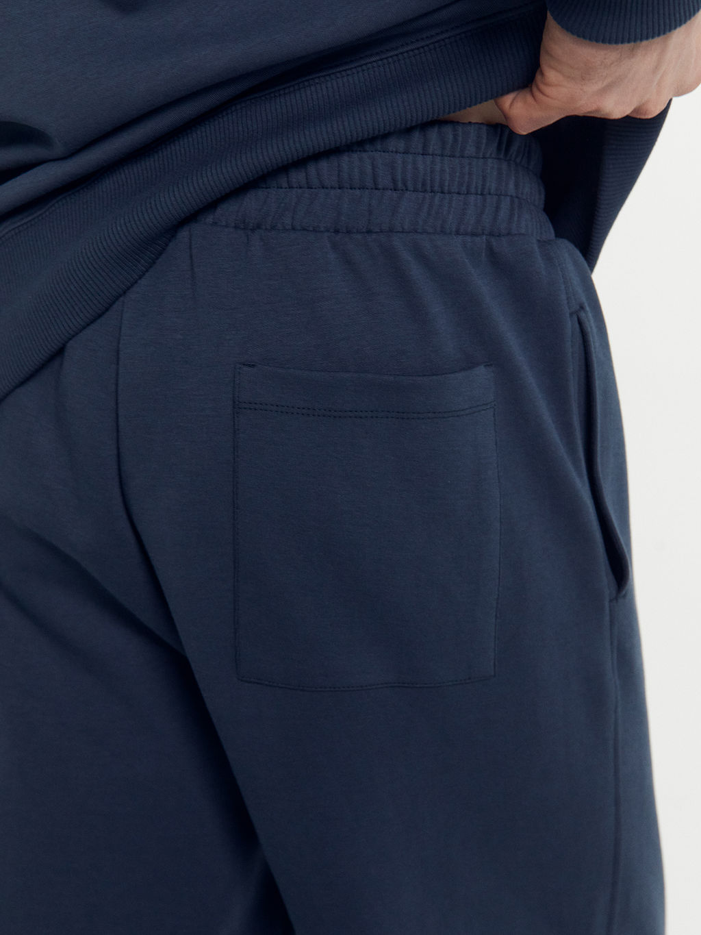 Брюки мужские синие с печатью