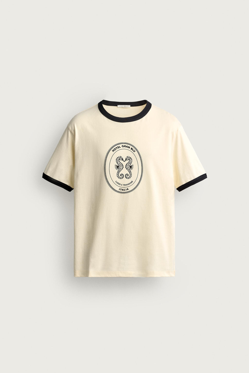 CAMISETA RIB CONTRASTE B?SICA / Crudo - Zara фото 7