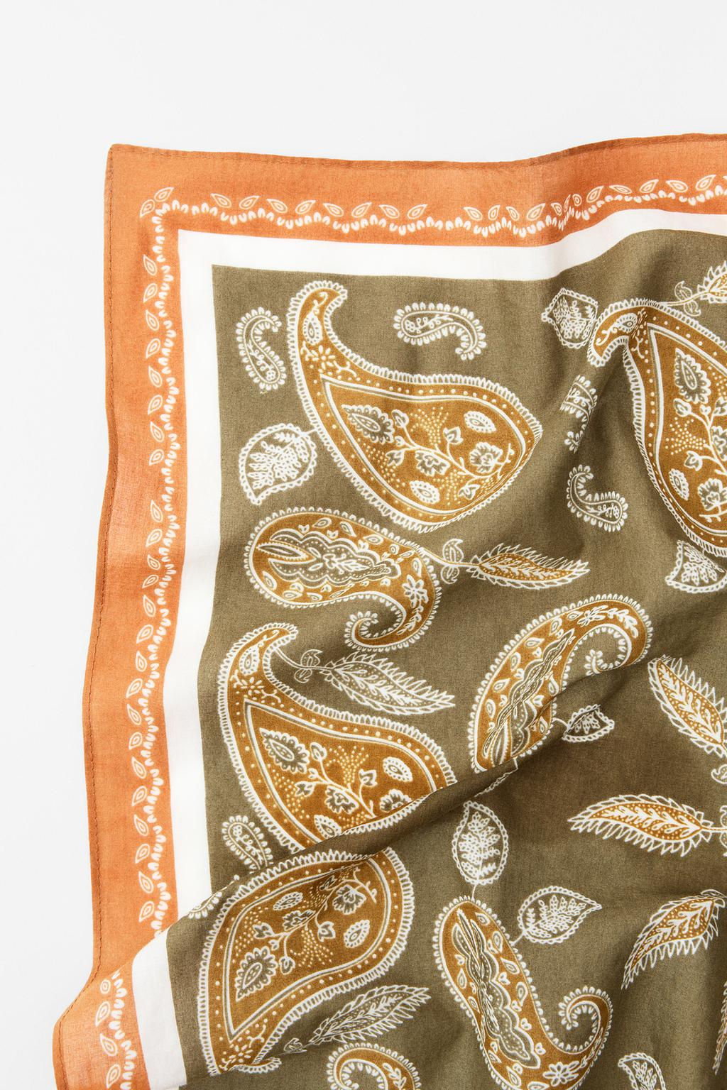 PRINTED COTTON SCARF - Zara фото 4