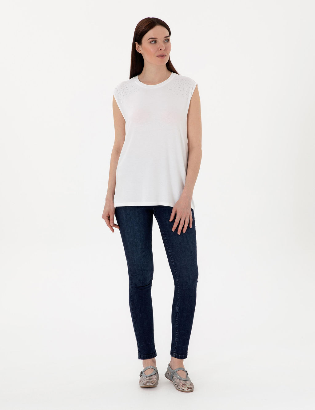 Beyaz Regular Fit Ti__rt