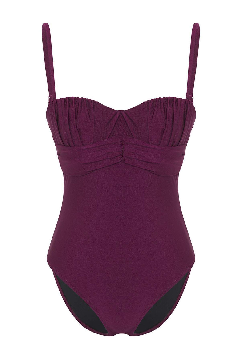 Trendyolmilla Siyah Balconette Drapeli Regular Mayo TBESS25MA00114 фото 12