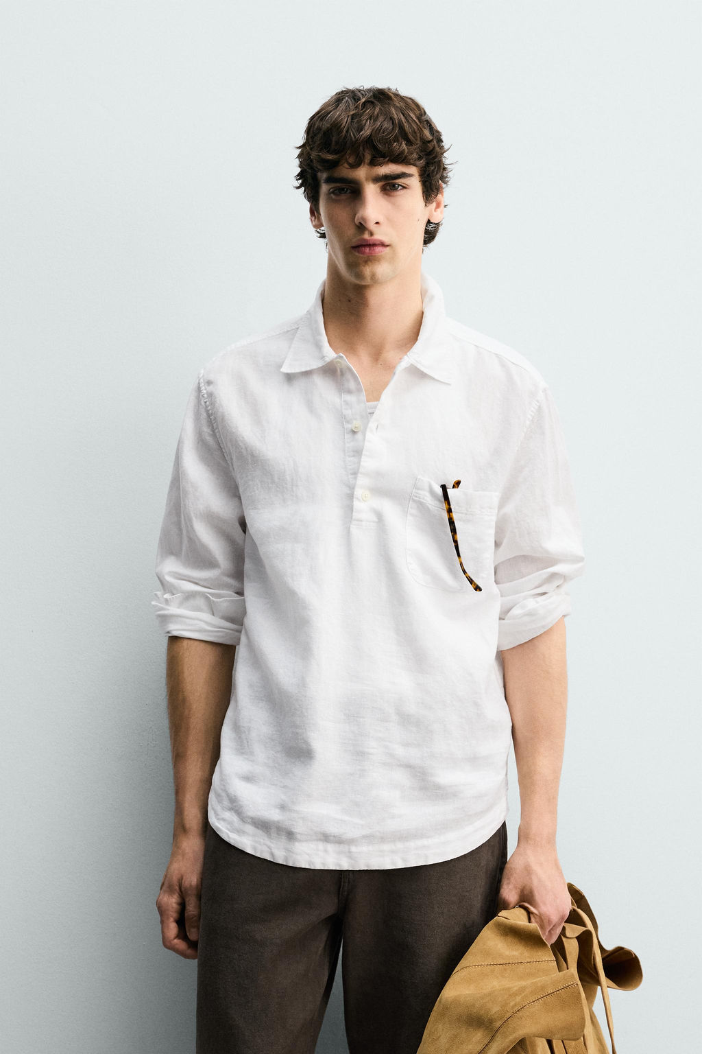 LINEN/COTTON POLO SHIRT