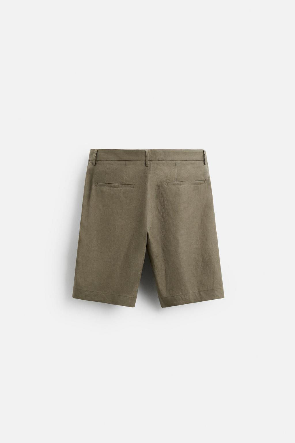 100% LINEN BERMUDA SHORTS - Zara фото 34