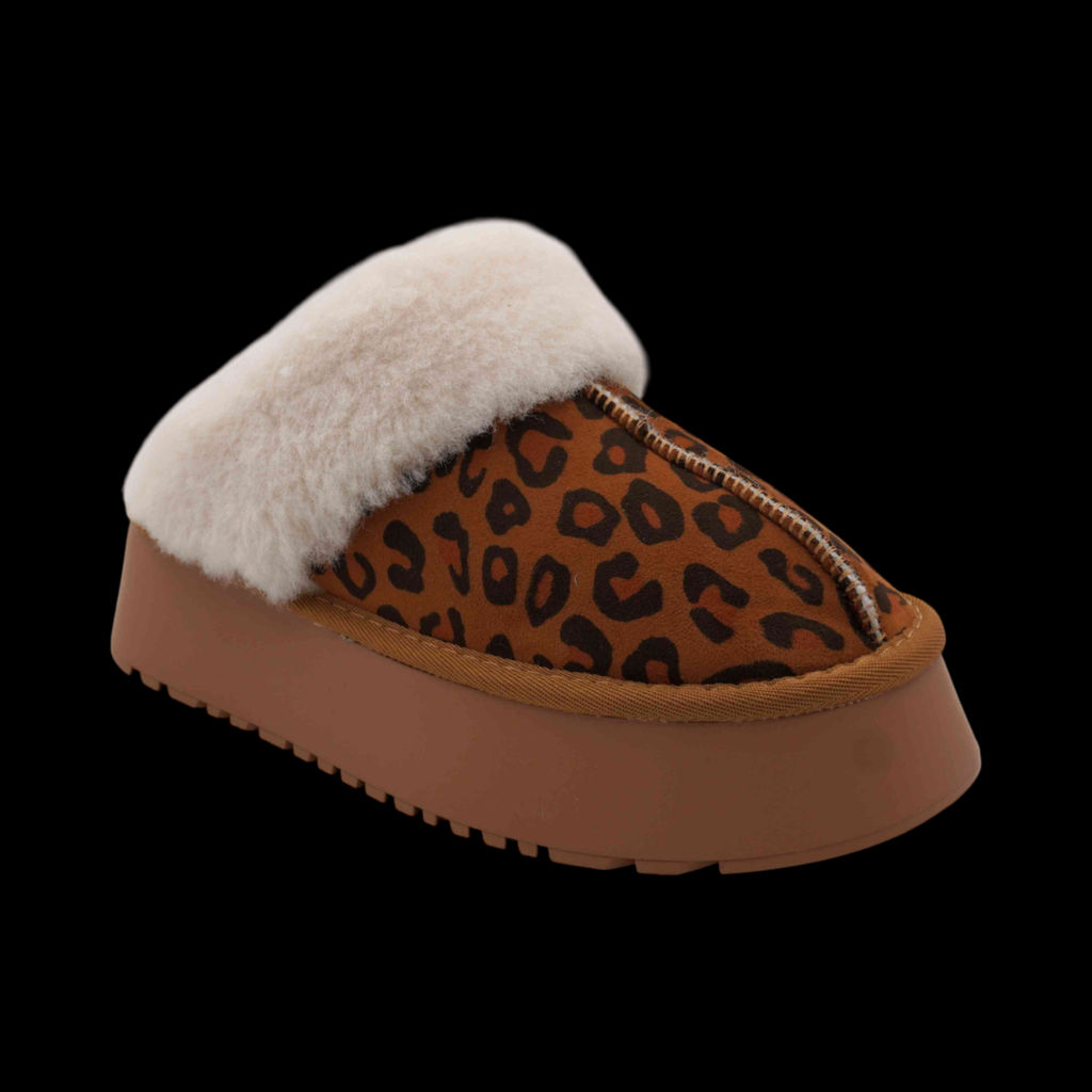 Тапочки на меху S109 коричневые