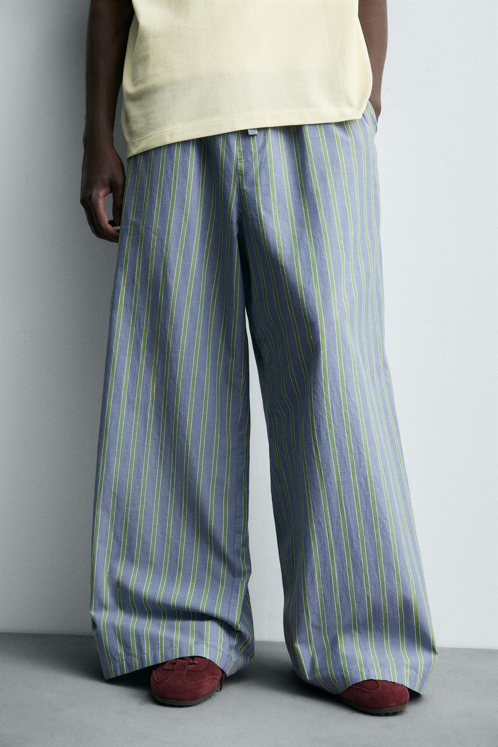 STRIPED OVERSIZE FIT TROUSERS